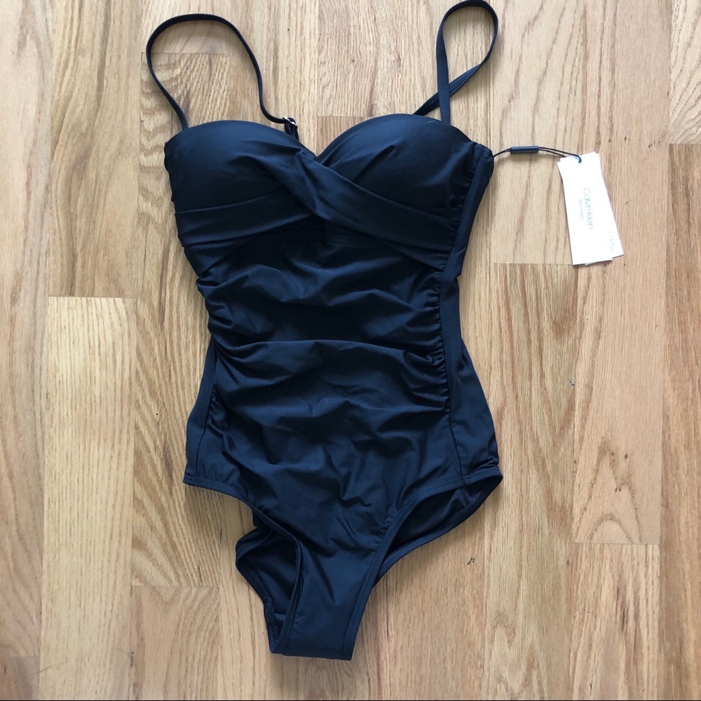 Black one piece swimsuit NWT